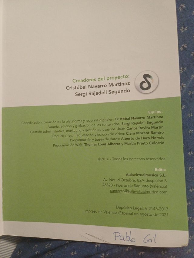 Libro 2º Lenguaje Musical Aula Virtual Música