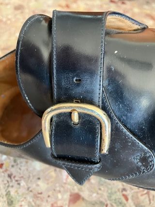 Zapatos Yanko de vestir hebilla cuero negro