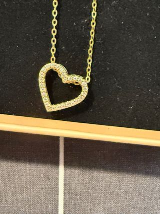 Colgante Corazón Bañado en Oro Colgante de corazon