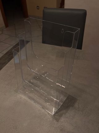 Porta documenti trasparente a 3 ripiani