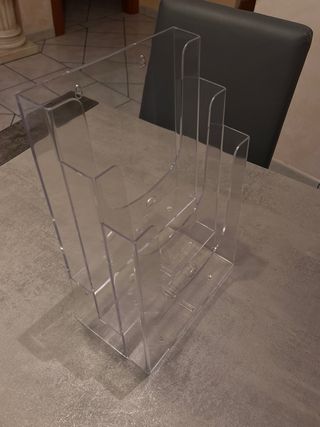 Porta documenti trasparente a 3 ripiani