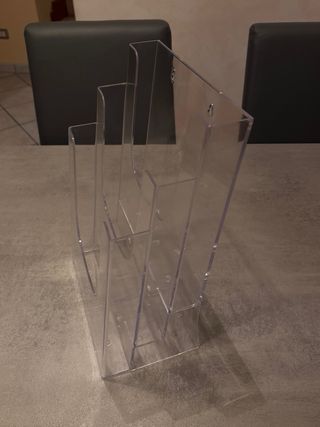 Porta documenti trasparente a 3 ripiani