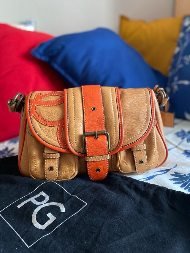 Bolso Purificación García Beige/Naranja Nuevo