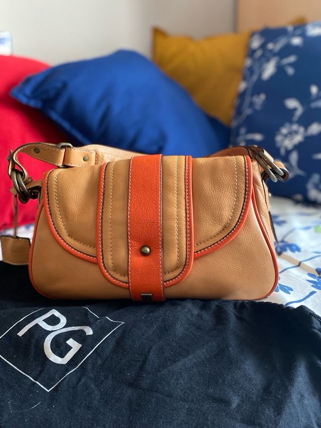 Bolso Purificación García Beige/Naranja Nuevo