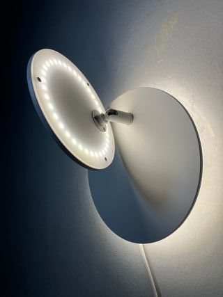 Lampada parete bianco Led effetto "eclisse"