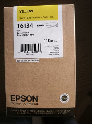 Cartucho Tinta Epson T6134 Amarillo