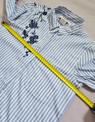 Camisa Rayas Azul y Blanca Talla L