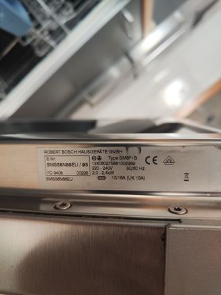 LAVAVAJILLAS BOSCH Acero Inox. 14 servicios.