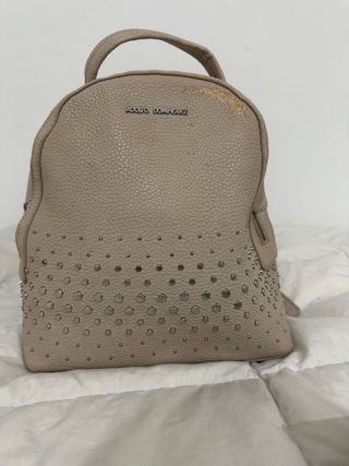 Mochila Adolfo Domínguez Beige Tachuelas