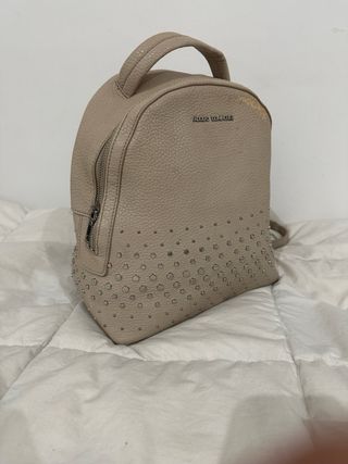 Mochila Adolfo Domínguez Beige Tachuelas