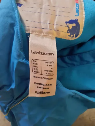 Conjunto esquí niño 4 años azul