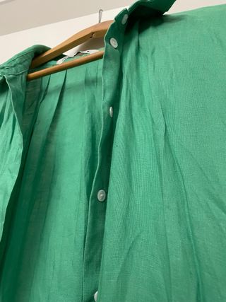 Vestido largo lino verde