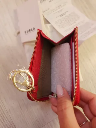 Monedero llavero  Furla Rojo