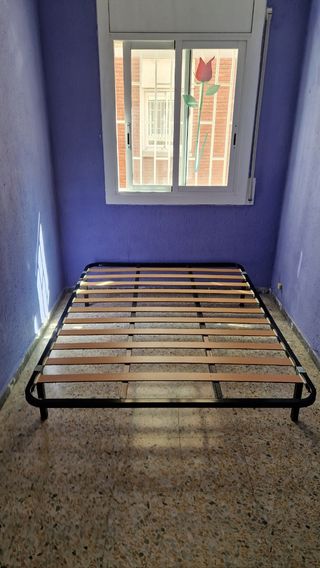 Somier 135cm Metal y Madera