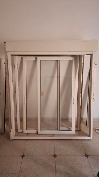 Ventana aluminio corredera 155x118
