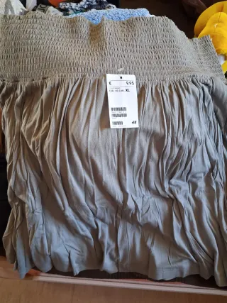 Falda H&M elástica gris talla XL