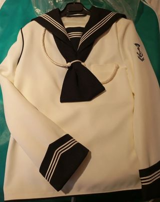 Traje Marinero Blanco y Azul T12