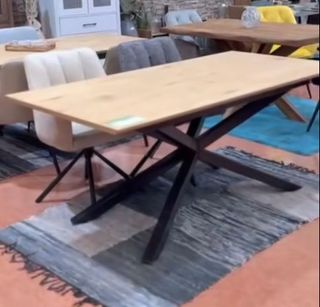Mesa extensible madera y metal