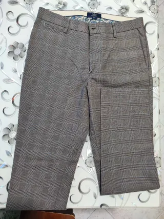Pantaloni Dockers a righe marrone taglia M 33x32