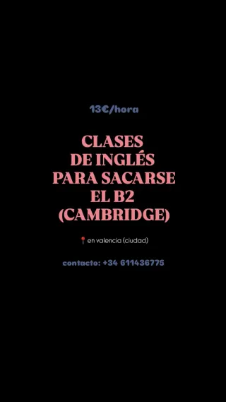 Clases de inglés B2 Cambridge 