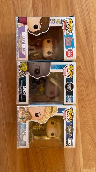 3 Funko Pop! Bobby Brady, Aech, Jeanne