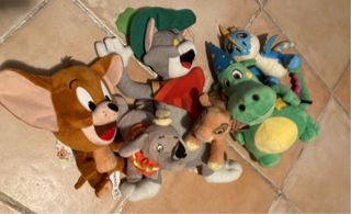 Lotto Peluche Disney: Tom, Jerry, Dumbo, Simba, Dr