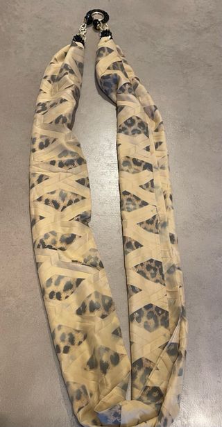 Foulard beige animalier da donna