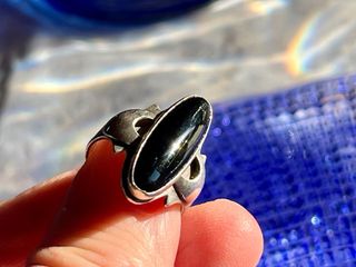 Anillo Antiguo Plata y Ónix Negro