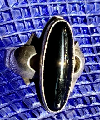 Anillo Antiguo Plata y Ónix Negro