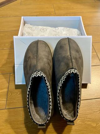 Sabot imbottite donna grigie con suola platform