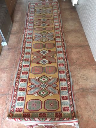Alfombra turca de lana multicolor