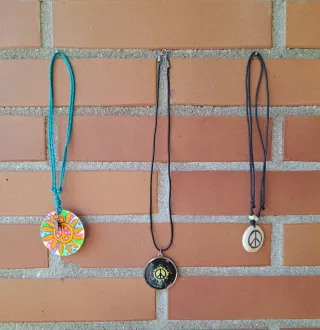 Lote collares signo de la Paz hippie boho