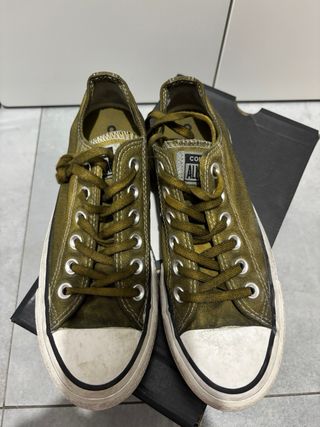 Converse plataforma verde talla 35