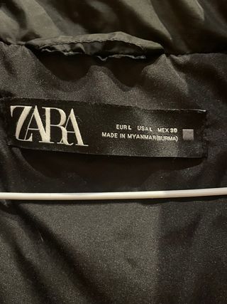 Chaleco acolchado negro Zara mujer