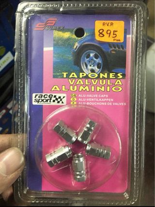 Tapones Válvula Coche Rojo (4 uds)