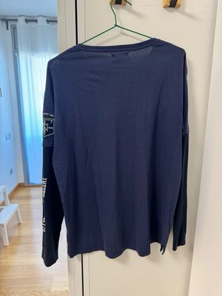 Camiseta INSIDE manga larga azul y negra