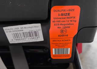 Silla Coche Britax Römer Dualfix I-Size