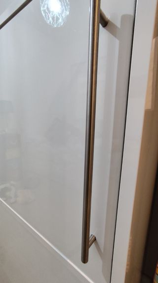 Mueble salón almacenaje lacado en blanco brillo