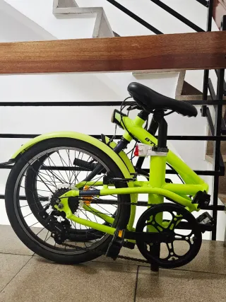 Bicicleta Plegable B'TWIN Verde Lima