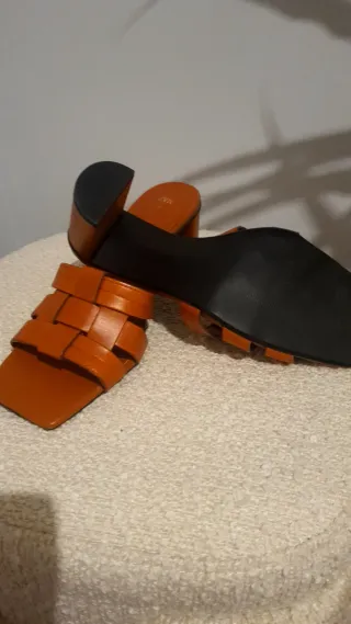 Sandalias Zara Naranja Talla 38