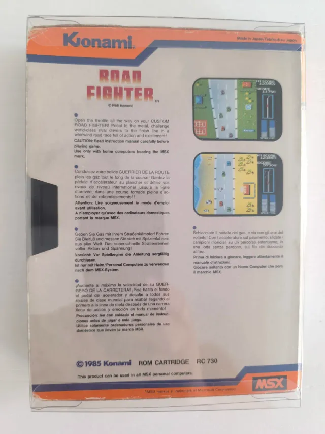 Konami Road Fighter MSX, funda pet