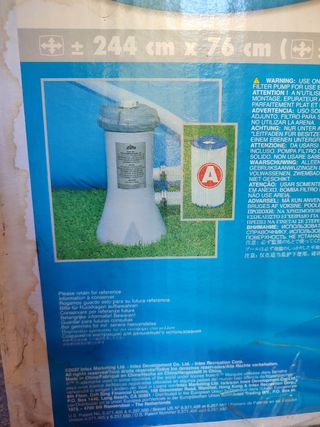 Bomba filtro piscina Intex + 2 filtros