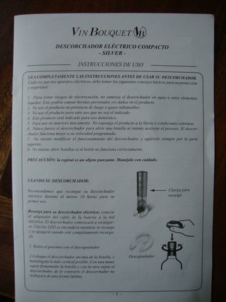 Sacacorchos Eléctrico Vin Bouquet Compact