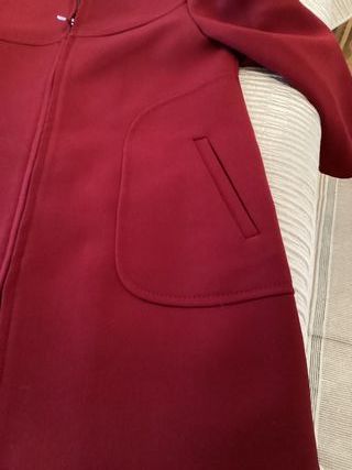 Abrigo Zara Woman Rojo Oscuro