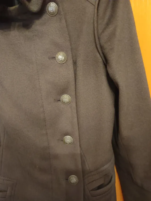 Abrigo Zara militar botones verde caqui