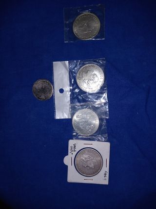 5 Monedas de plata coleccionables