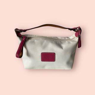 Bolso Coach vintage blanco y rosa