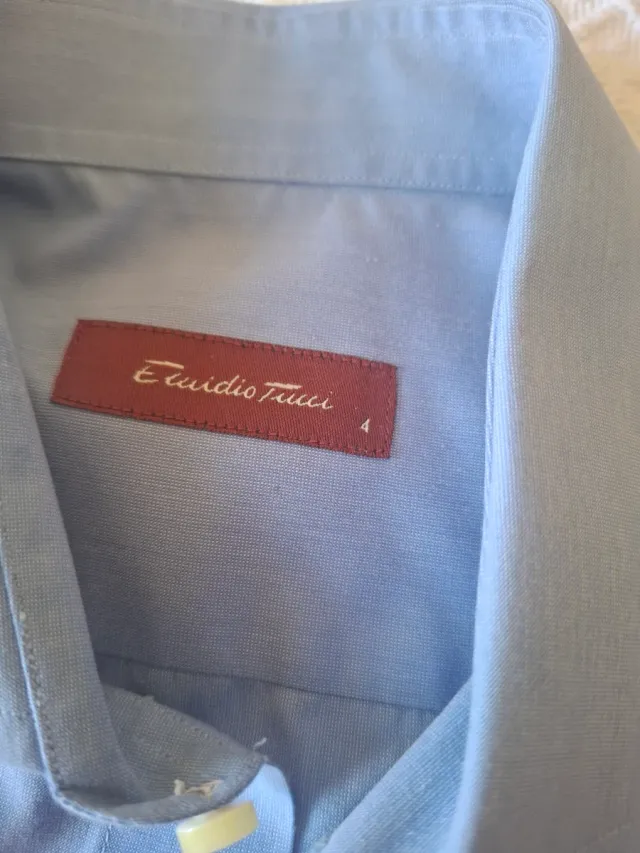 Camisa Emidio Tucci Caballero Azul Talla 4