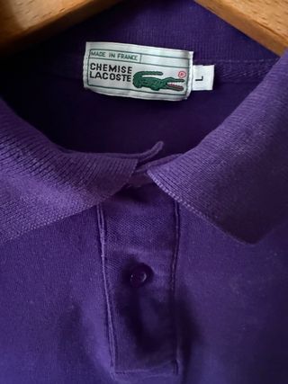 Polo Lacoste Vintage Chemise Lacoste Morado
