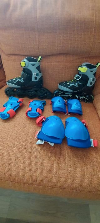 Patines en línea Oxelo y protecciones